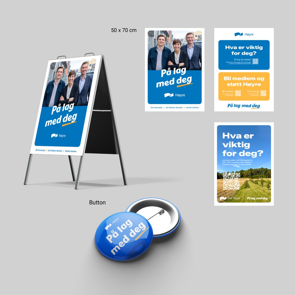 Plakater og buttons
